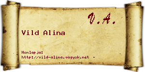 Vild Alina névjegykártya